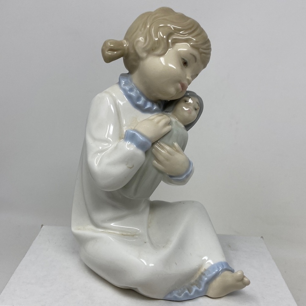 Zaphir Vintage Porcelain Figurine Girl With Doll Made in Spain